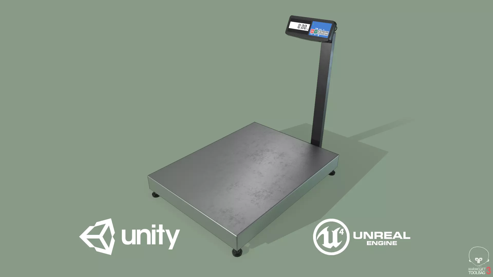 Game Ready Floor Scales Low-poly 3D model_0