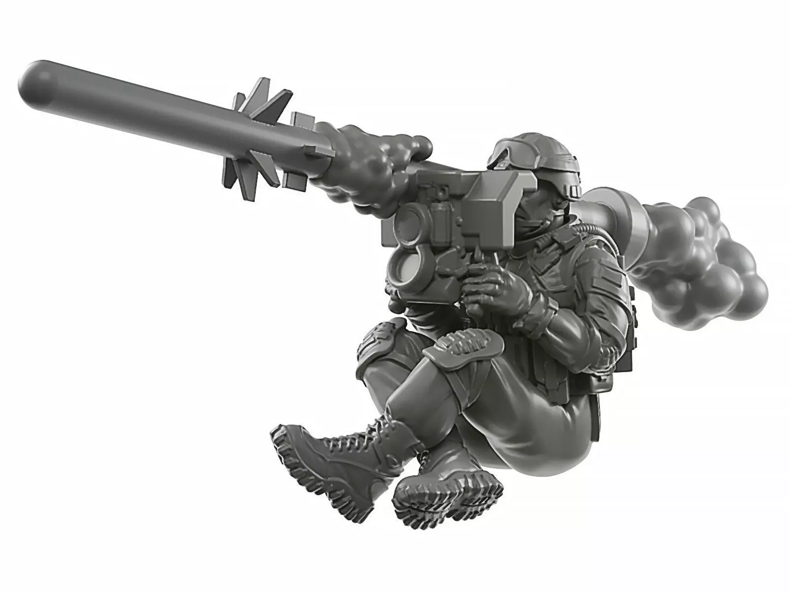 javeline toy soldier holding gun 3D print model_0