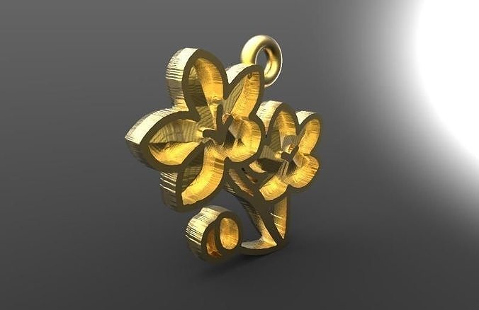 Flowers pendant 3D print model