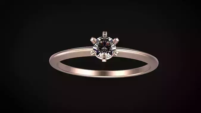 solitaire ring model gem size 3 model