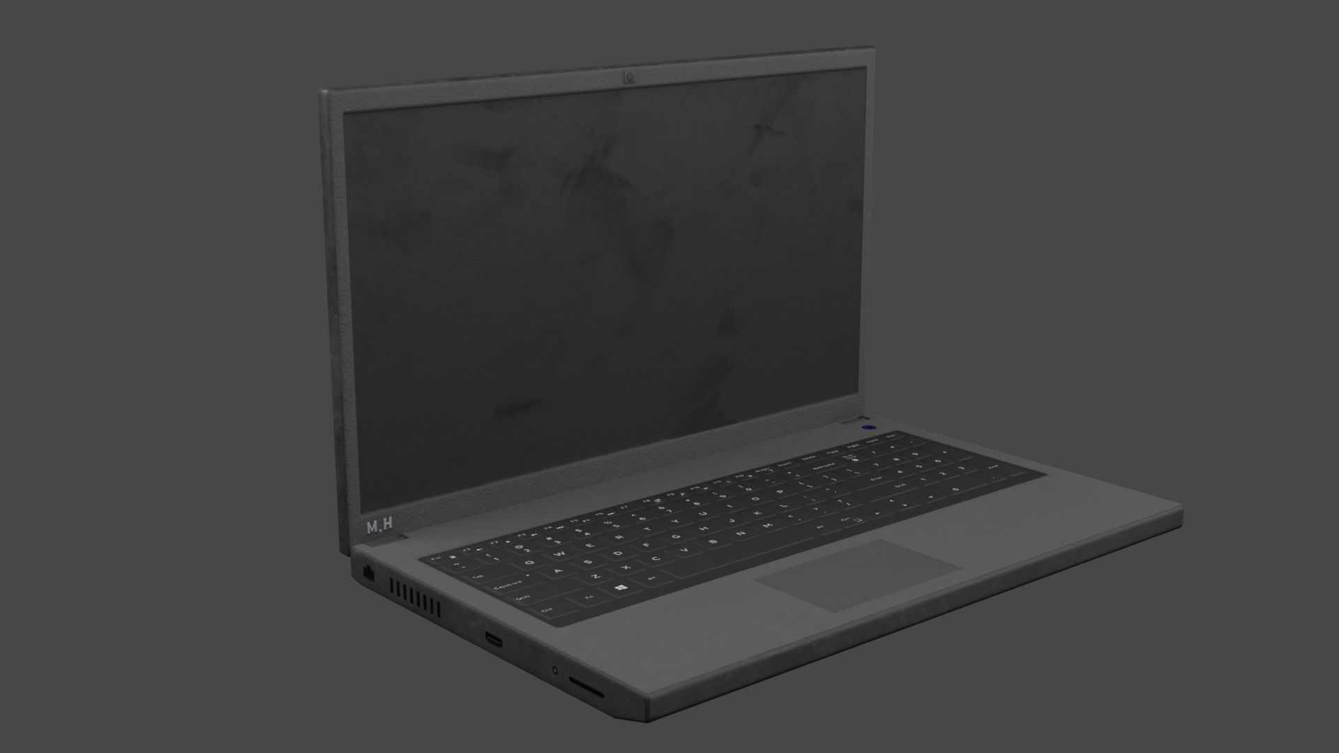 Low-poly laptop Free low-poly 3D model_6