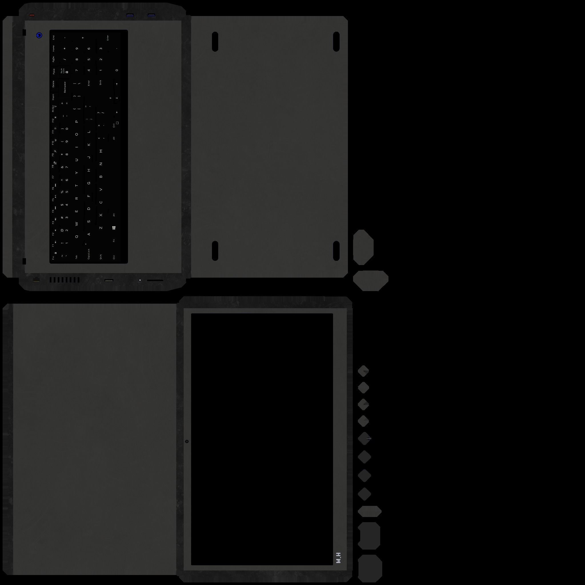 Low-poly laptop Free low-poly 3D model_12