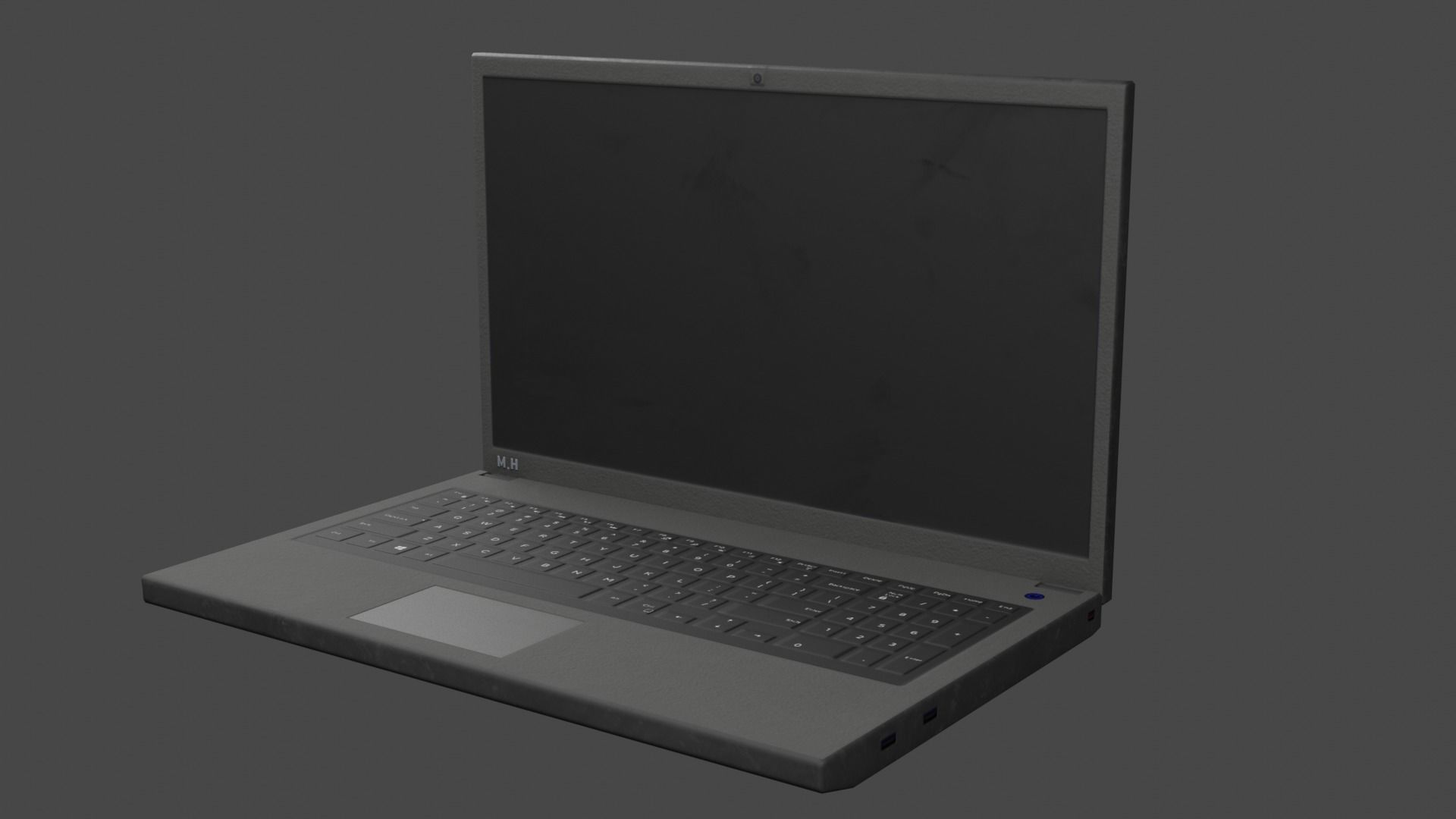 Low-poly laptop Free low-poly 3D model_5