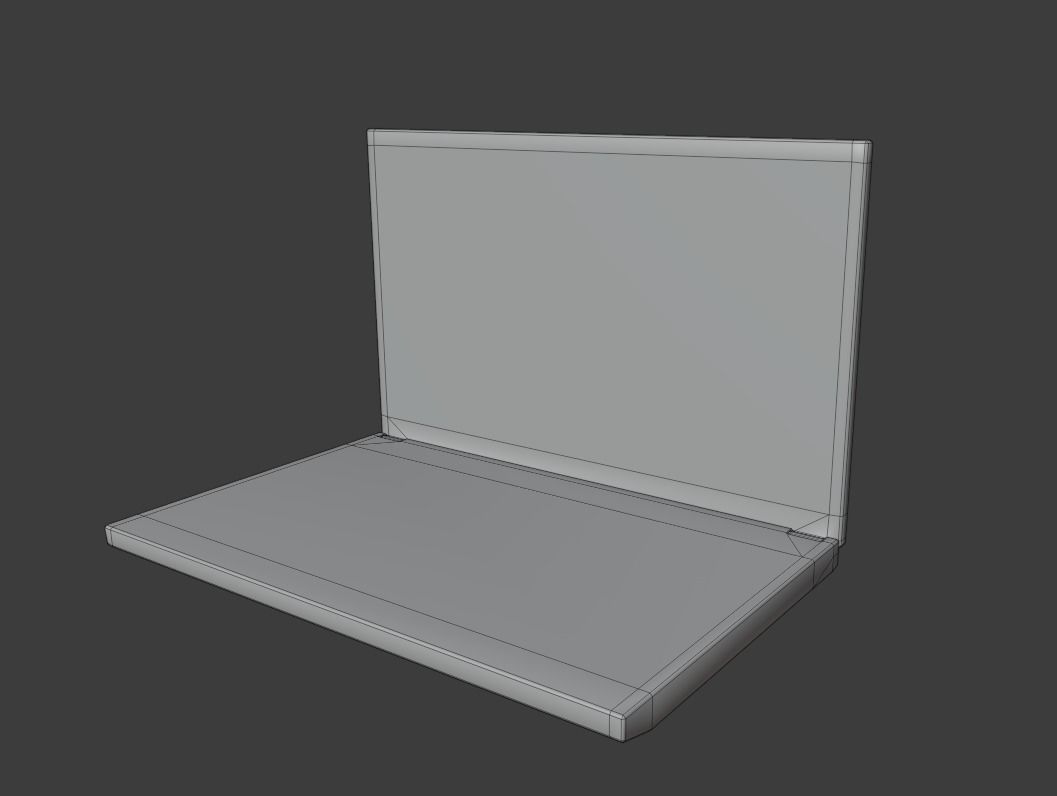 Low-poly laptop Free low-poly 3D model_8