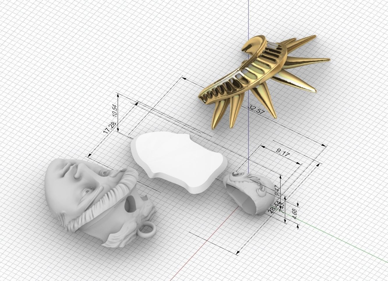 liberty statue pendant 3dmodel 3D print model_1