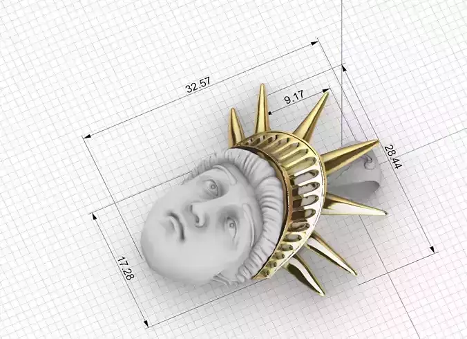 liberty statue pendant 3dmodel