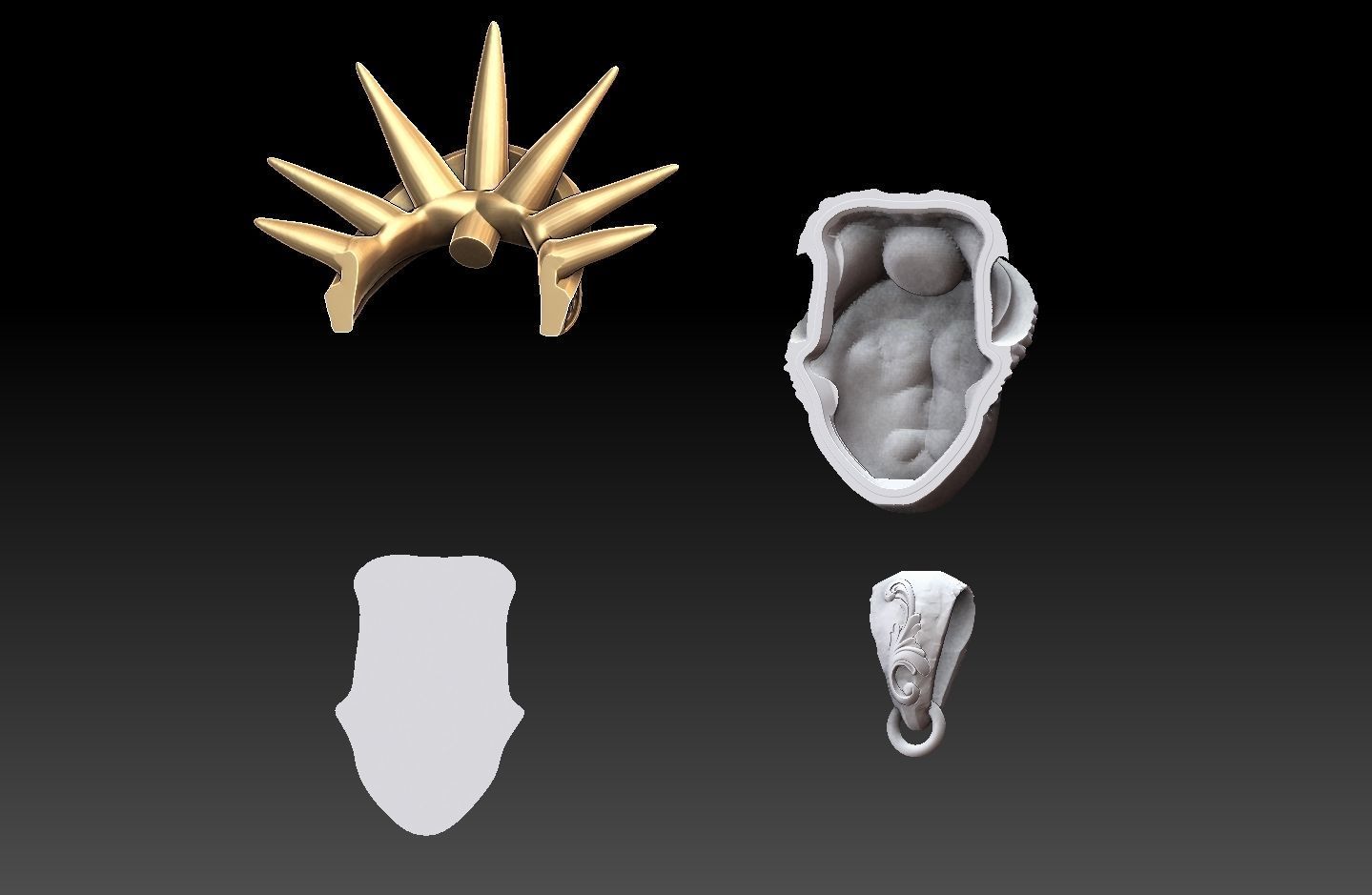 liberty statue pendant 3dmodel 3D print model_9