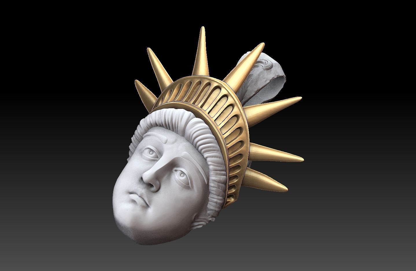 liberty statue pendant 3dmodel 3D print model_3