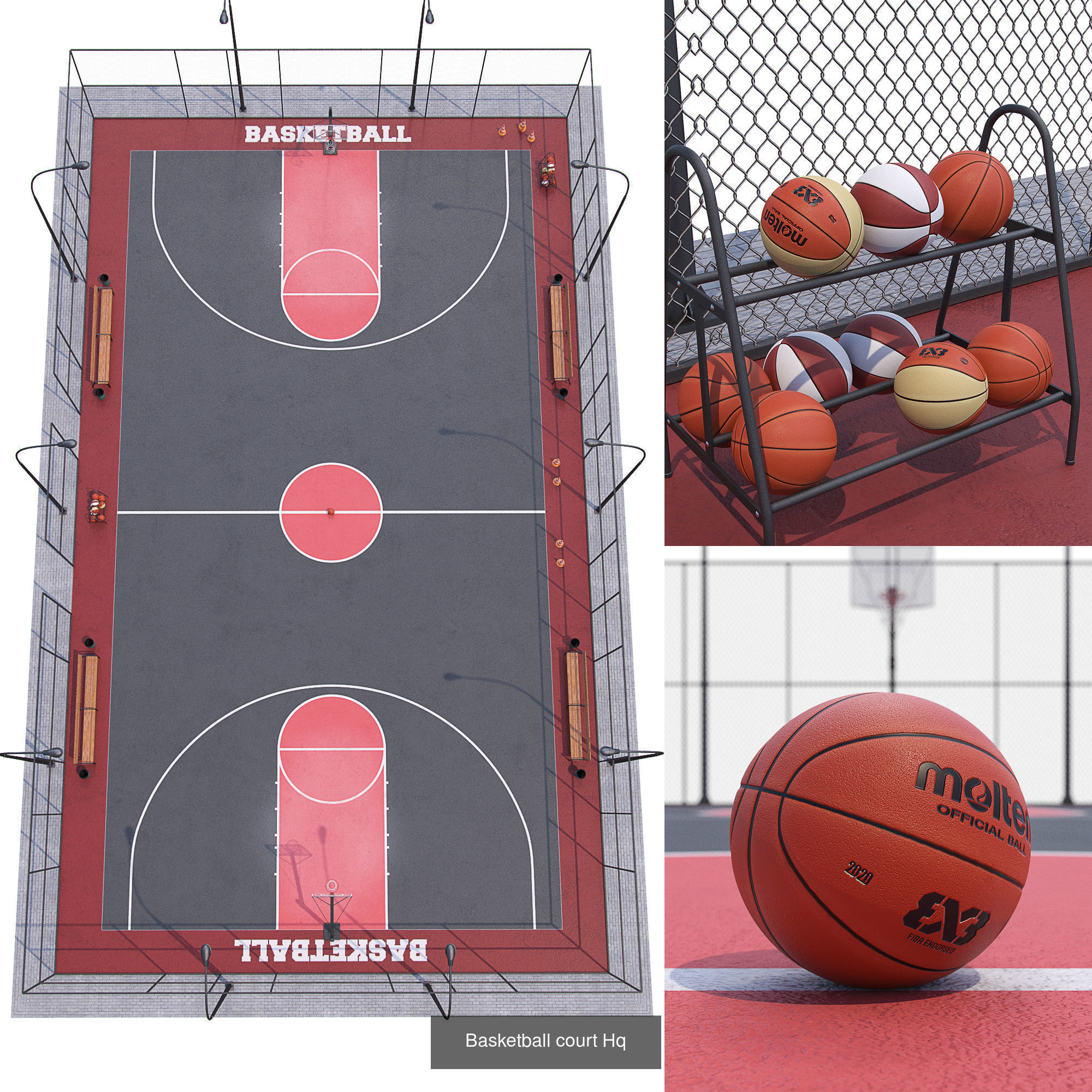 Sports playgrounds 3D Model Collection_3