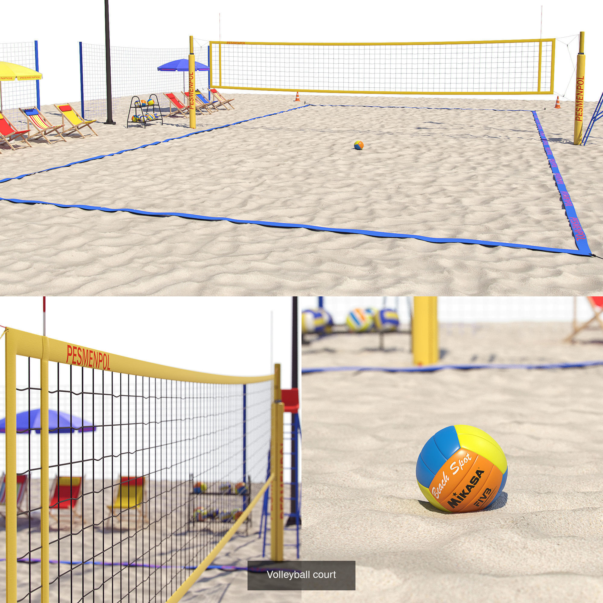 Sports playgrounds 3D Model Collection_4