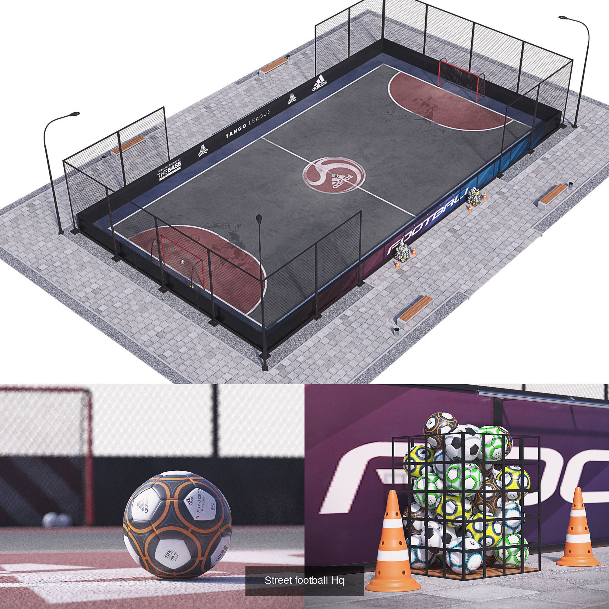 Sports playgrounds 3D Model Collection_6