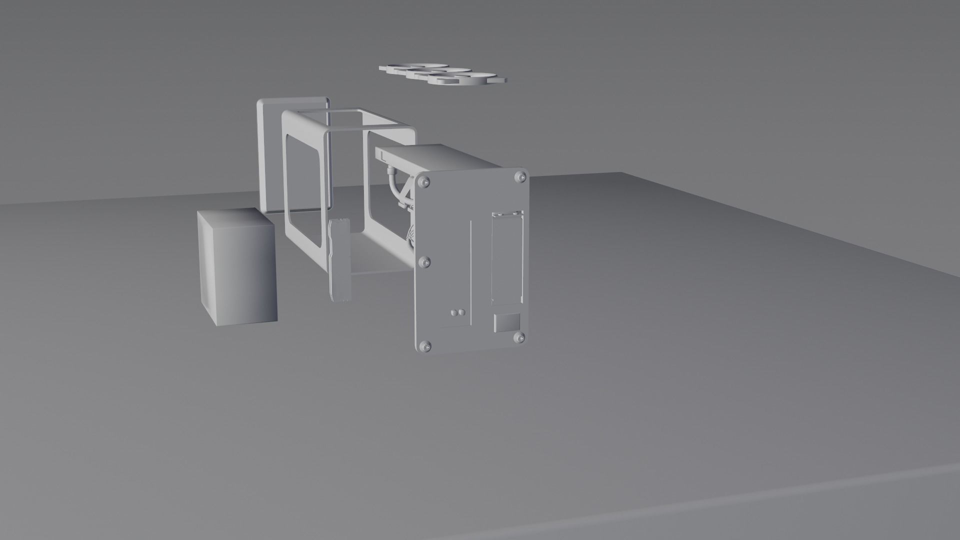 Mini ITX PC Water Cooled 3D model_14