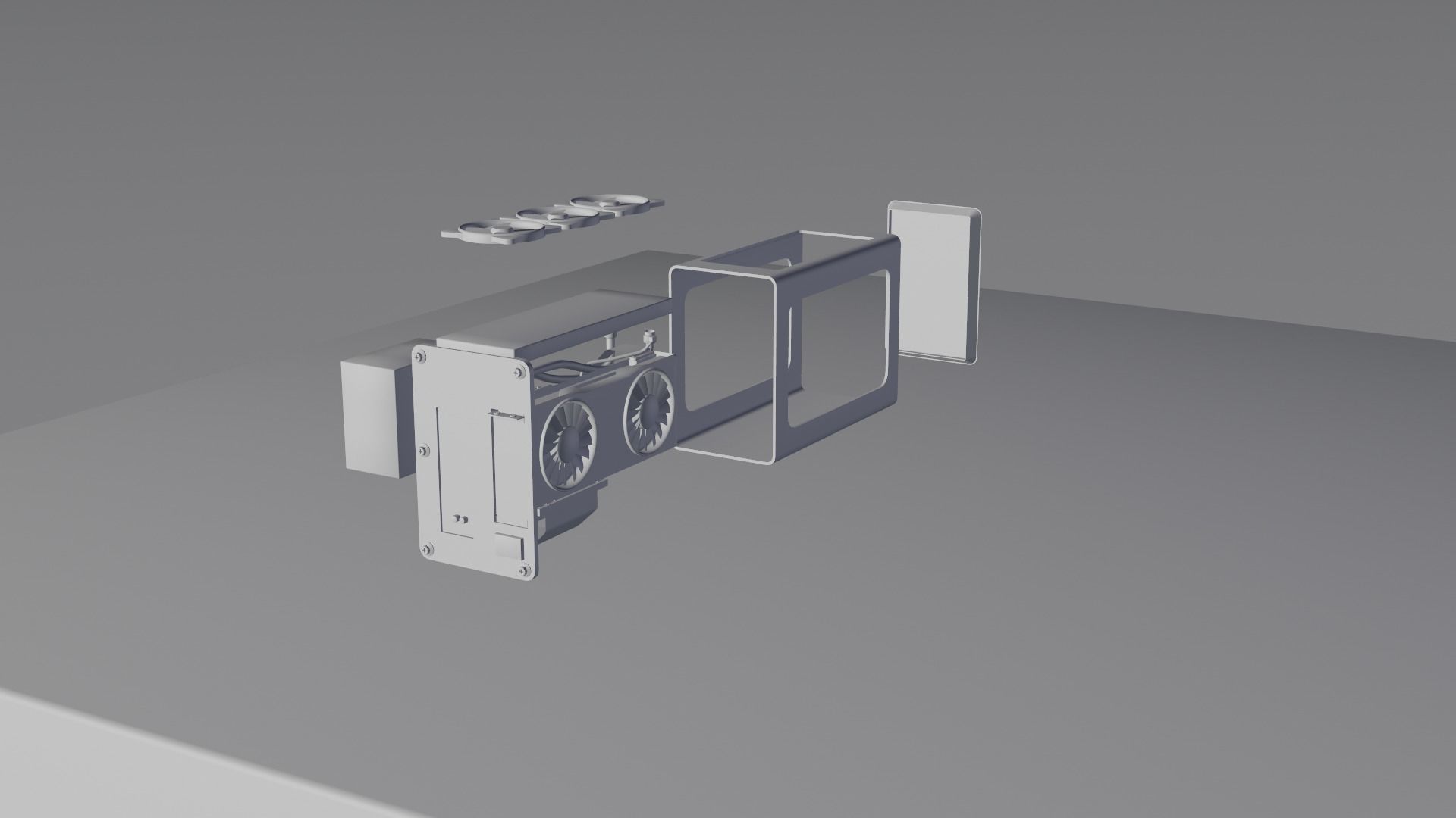 Mini ITX PC Water Cooled 3D model_11