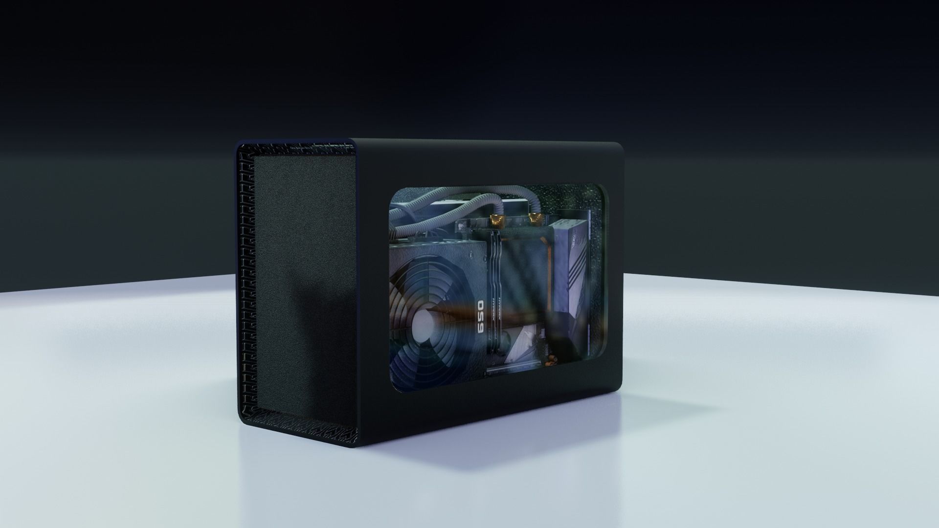 Mini ITX PC Water Cooled 3D model_17