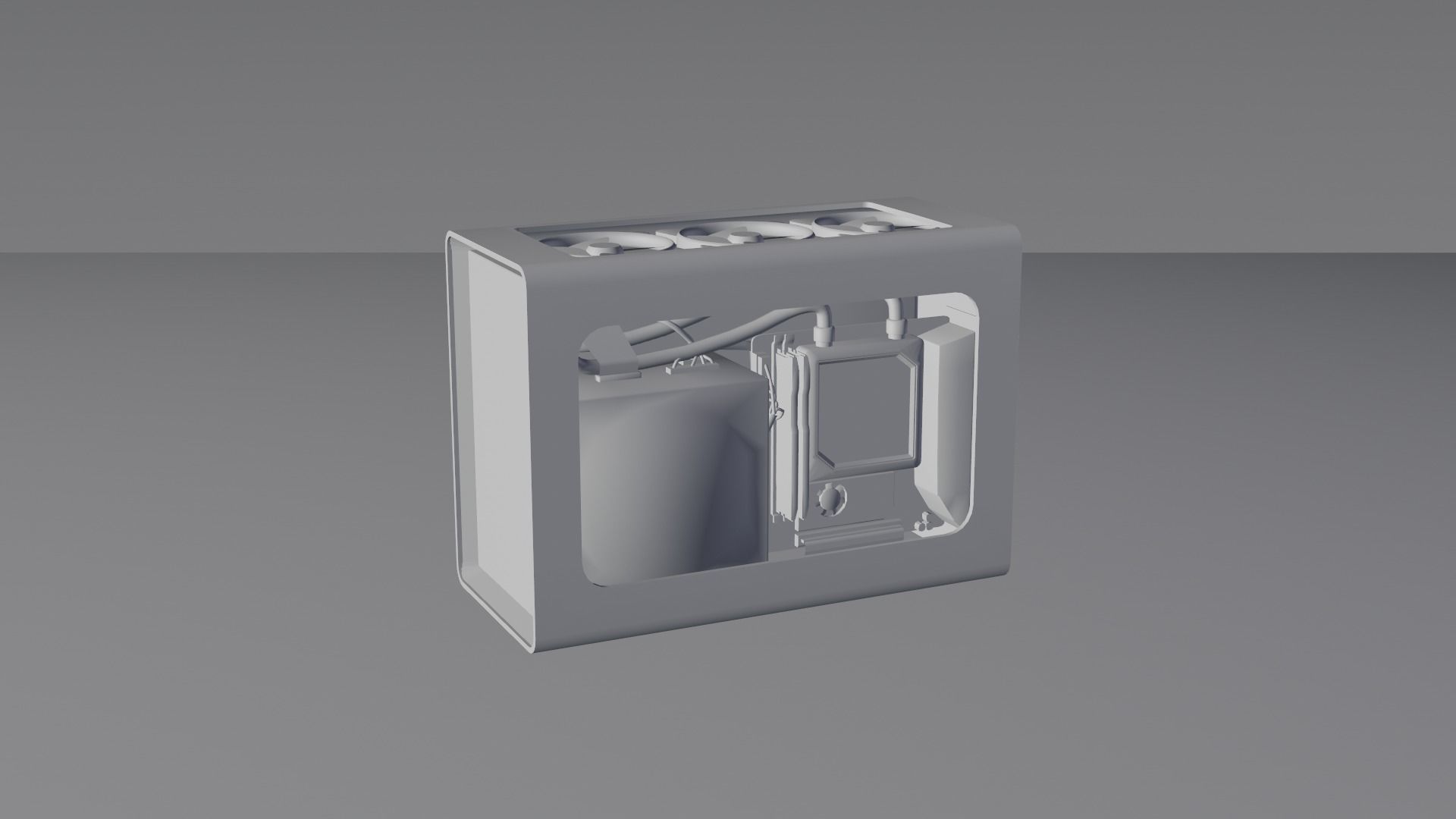Mini ITX PC Water Cooled 3D model_15