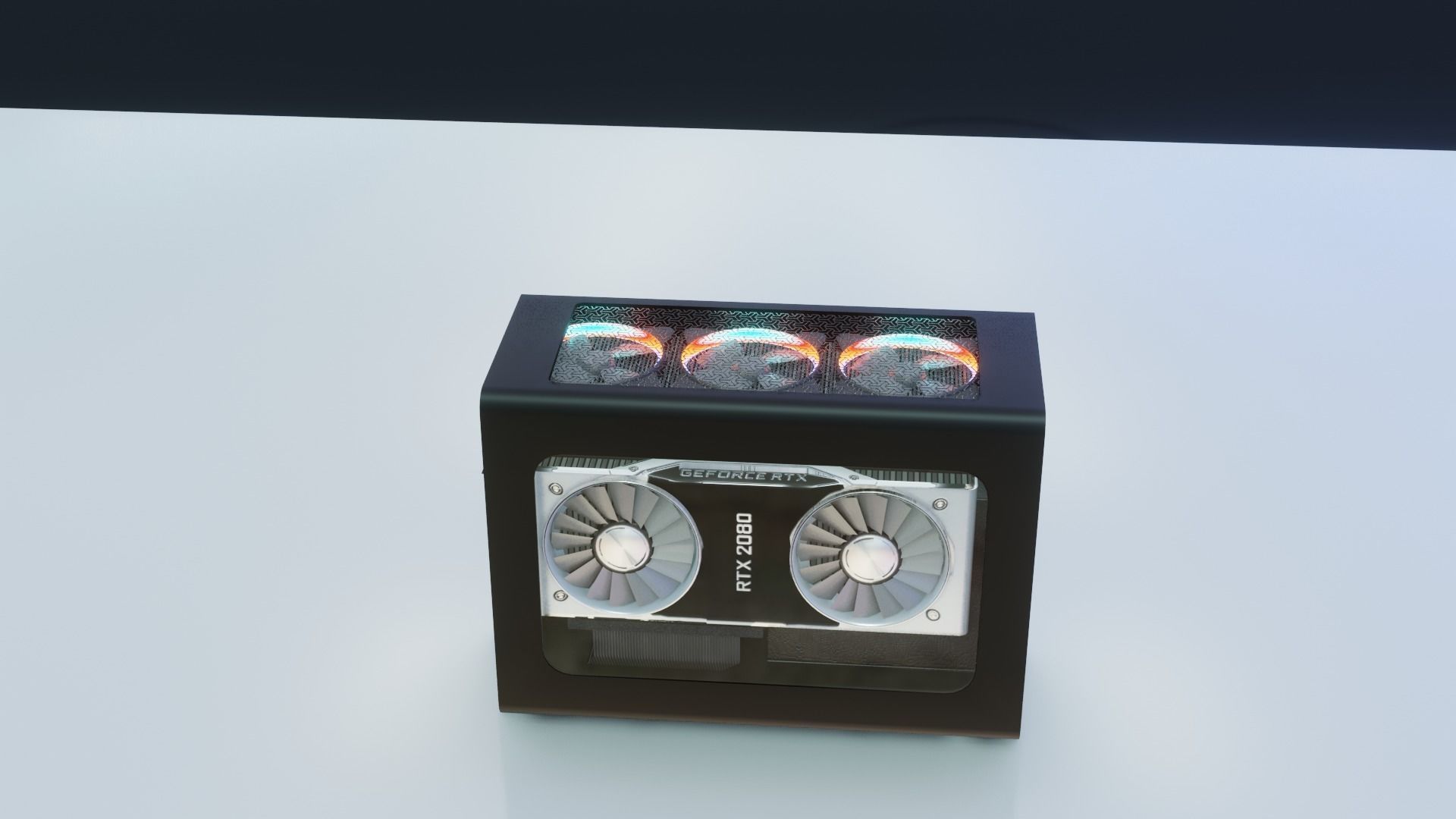 Mini ITX PC Water Cooled 3D model_18