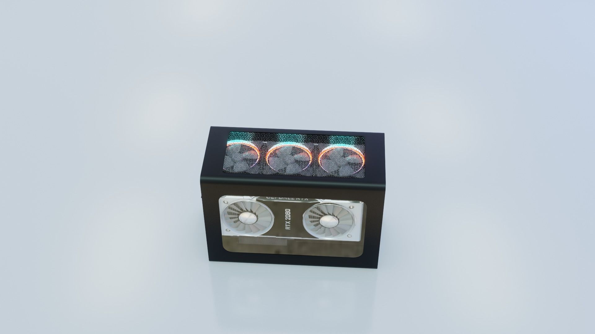 Mini ITX PC Water Cooled 3D model_8