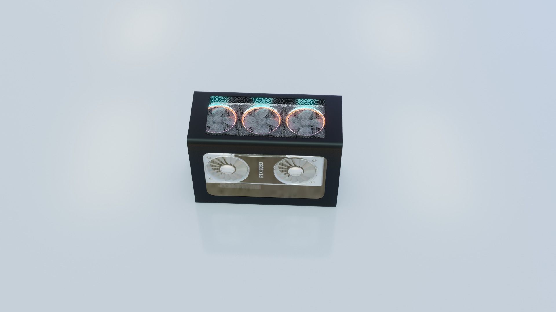 Mini ITX PC Water Cooled 3D model_9