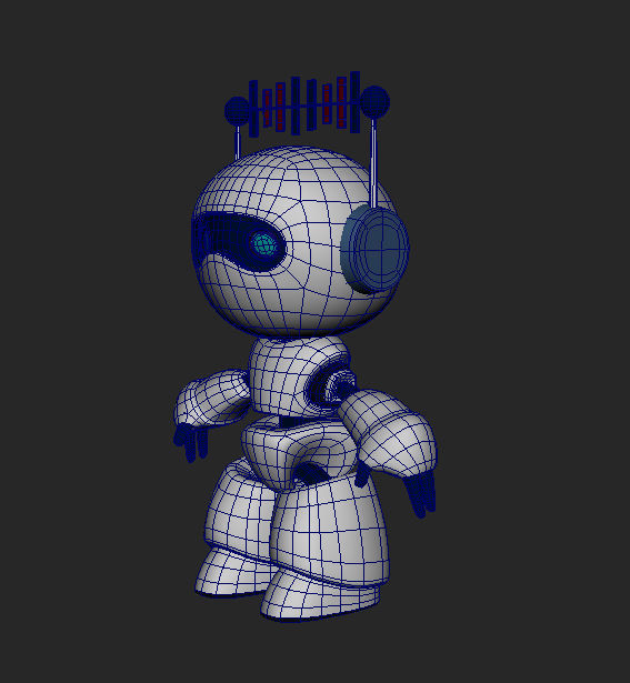 Robot Mascot 3D Character Model Low-poly 3D model_7