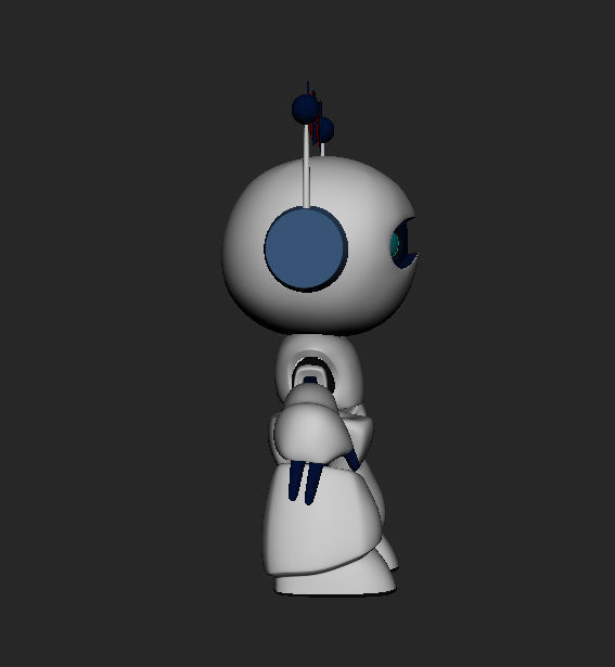 Robot Mascot 3D Character Model Low-poly 3D model_3