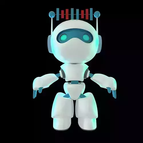 Robot Mascot 3D Character Model