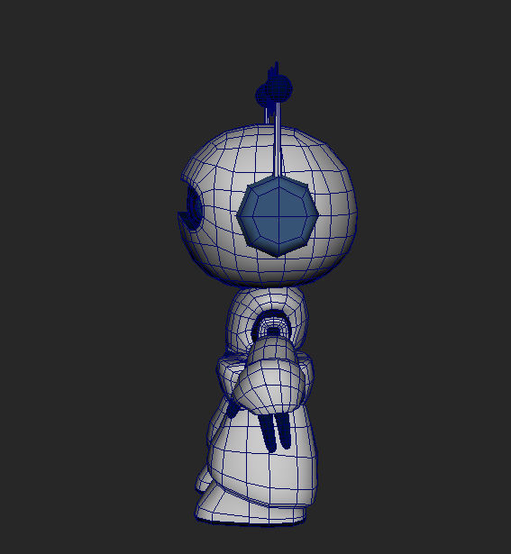 Robot Mascot 3D Character Model Low-poly 3D model_8