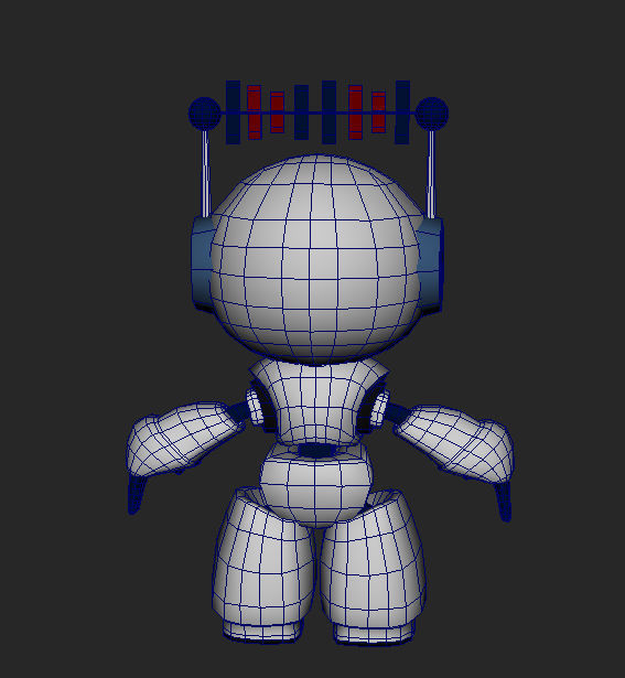 Robot Mascot 3D Character Model Low-poly 3D model_9