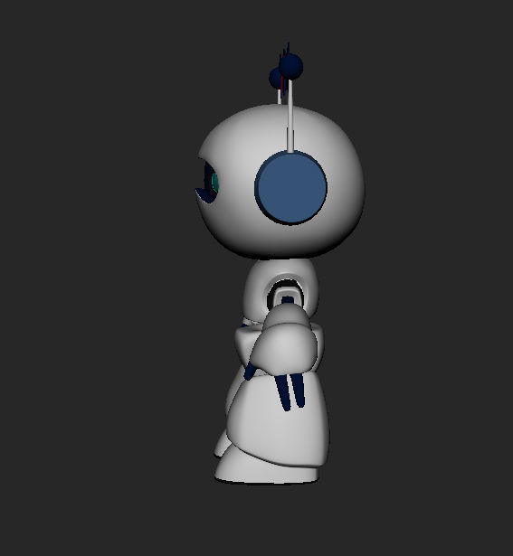 Robot Mascot 3D Character Model Low-poly 3D model_4