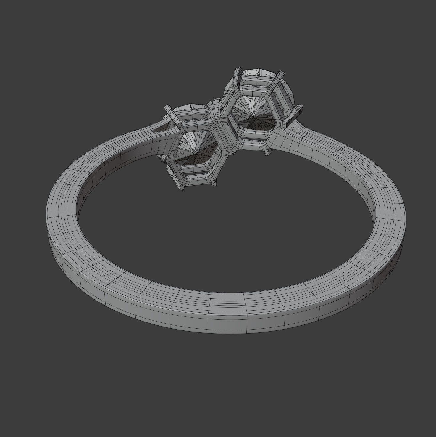 Duo Hex Ring 3D model_12