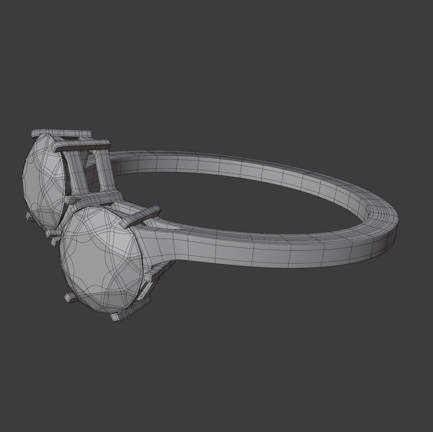 Duo Hex Ring 3D model_9
