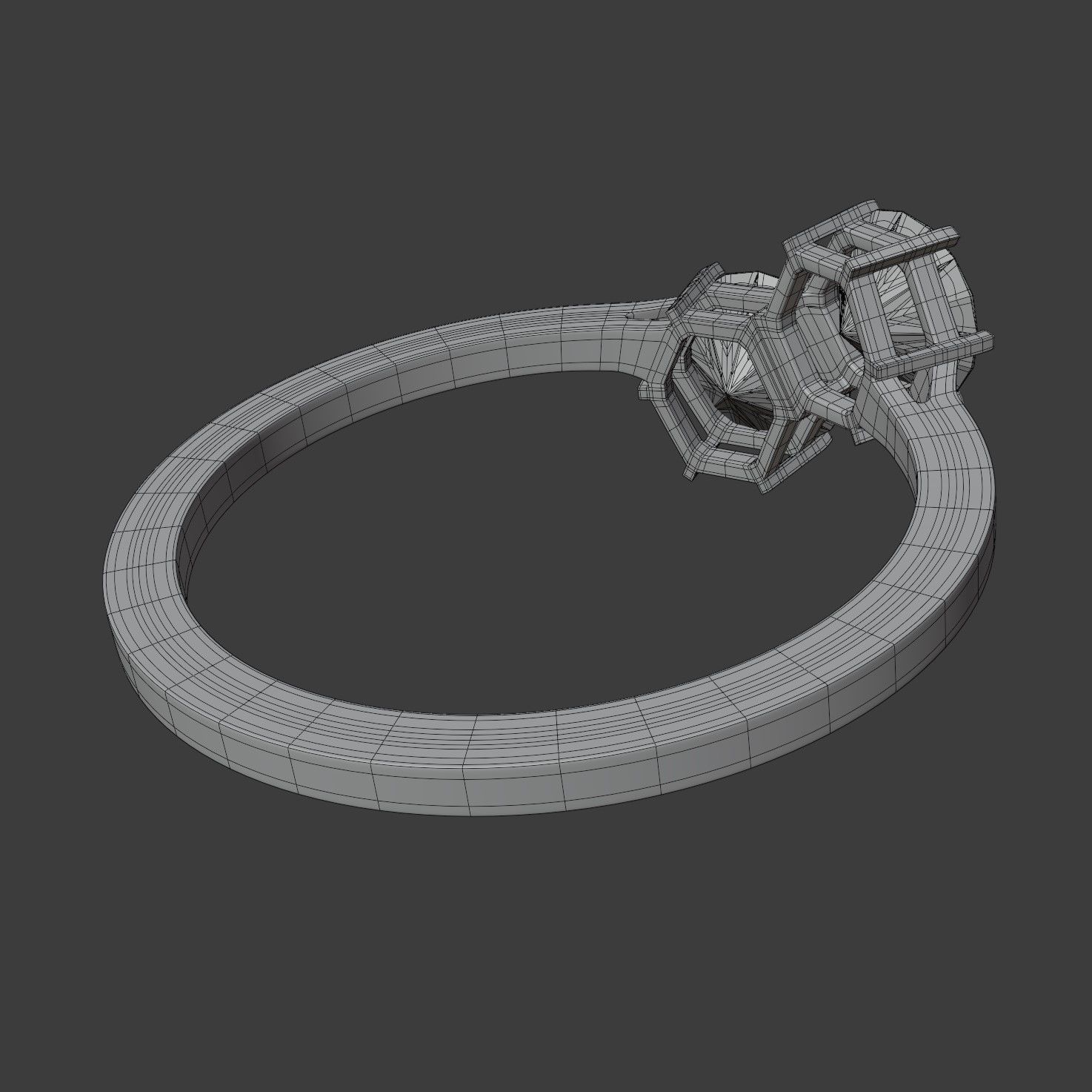 Duo Hex Ring 3D model_13
