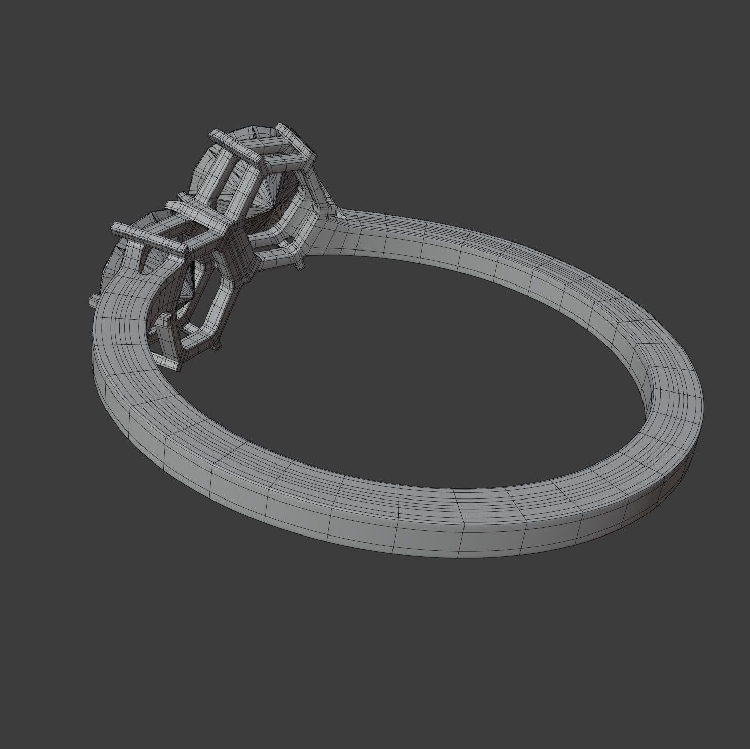Duo Hex Ring 3D model_11