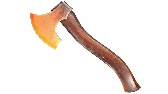 1H Lava Axe Low-poly 3D model