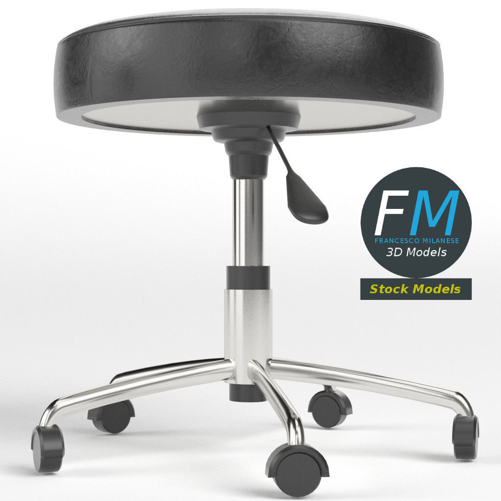 Doctor chair 1 3D model_4