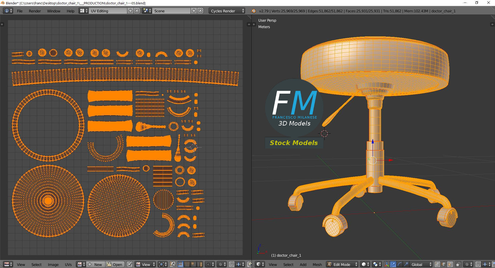 Doctor chair 1 3D model_10