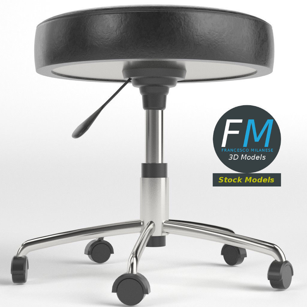 Doctor chair 1 3D model_3