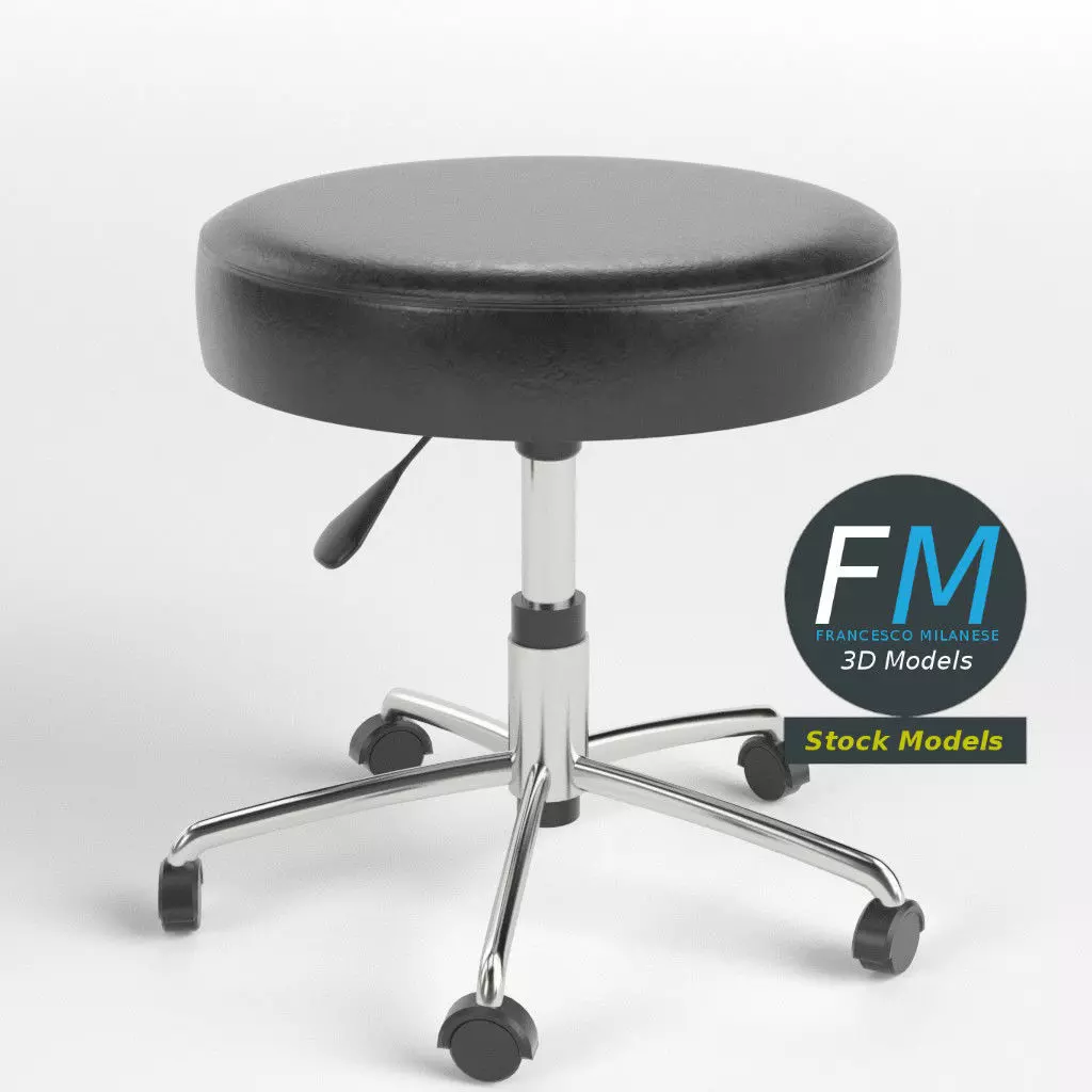 Doctor chair 1 3D model_0