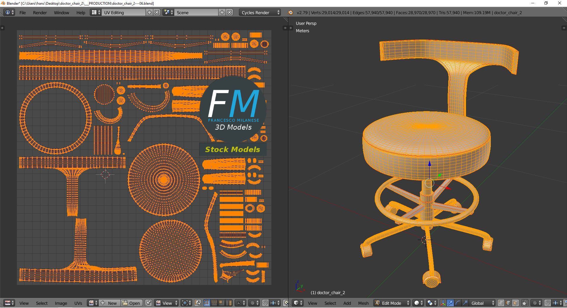 Doctor chair 2 3D model_10