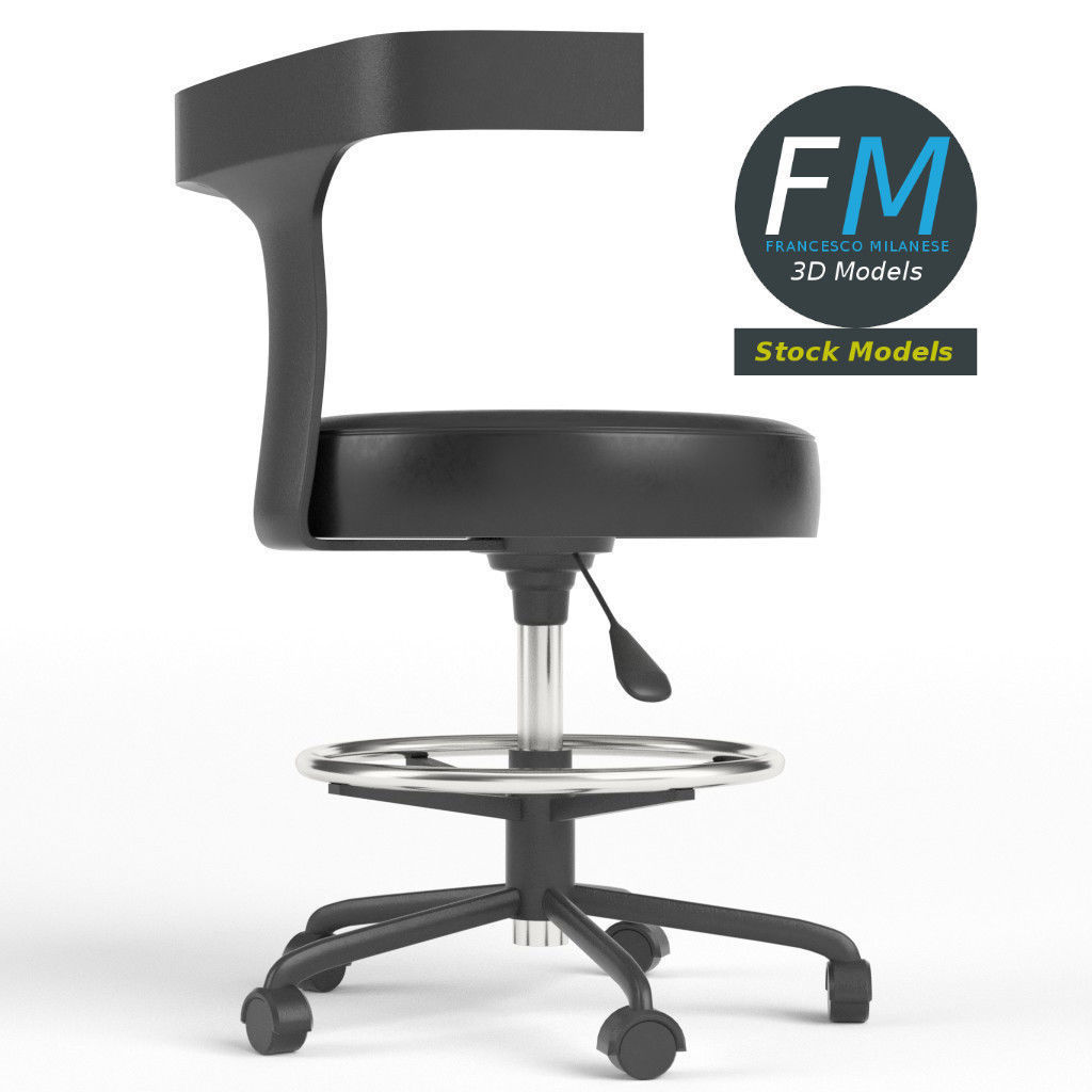 Doctor chair 2 3D model_4