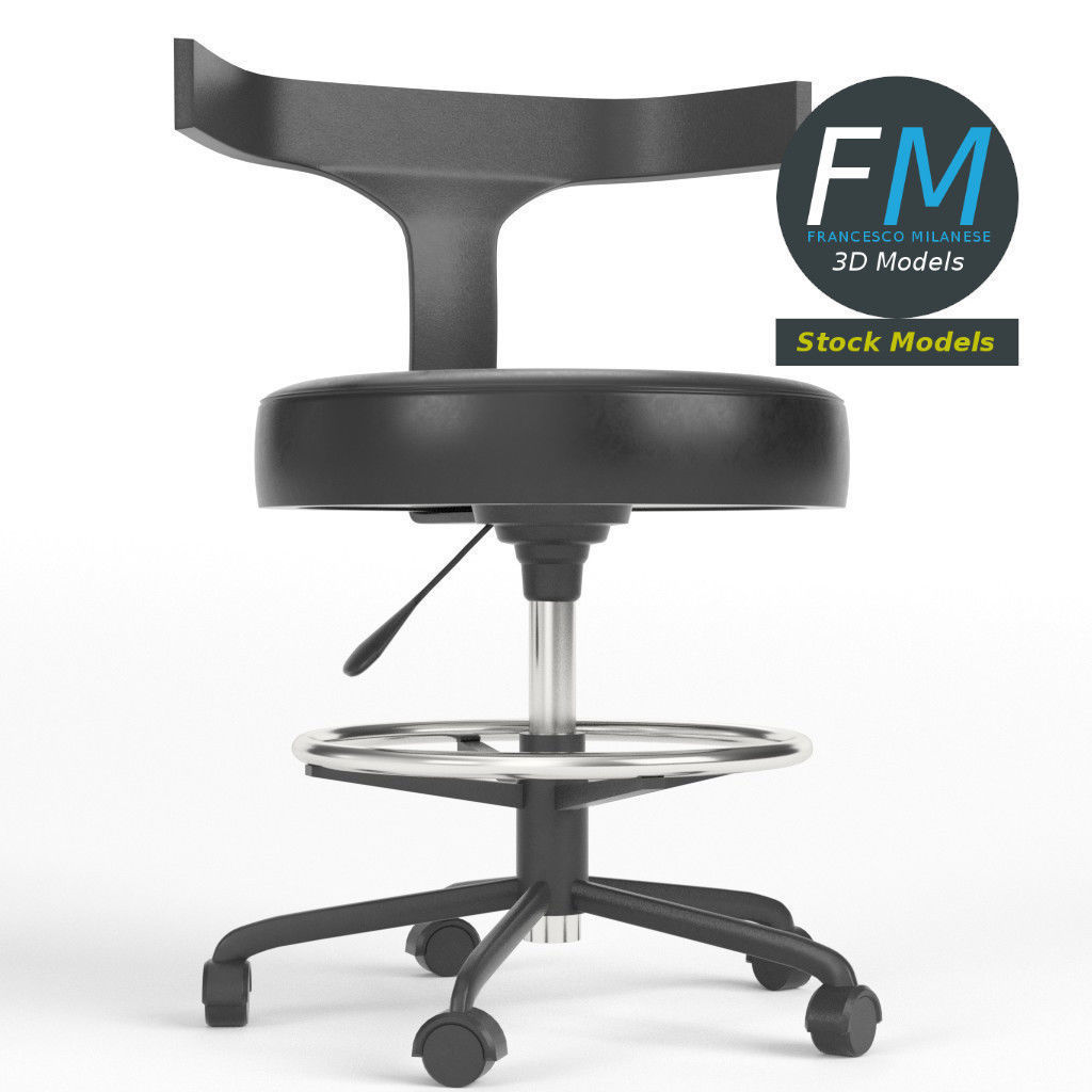 Doctor chair 2 3D model_3