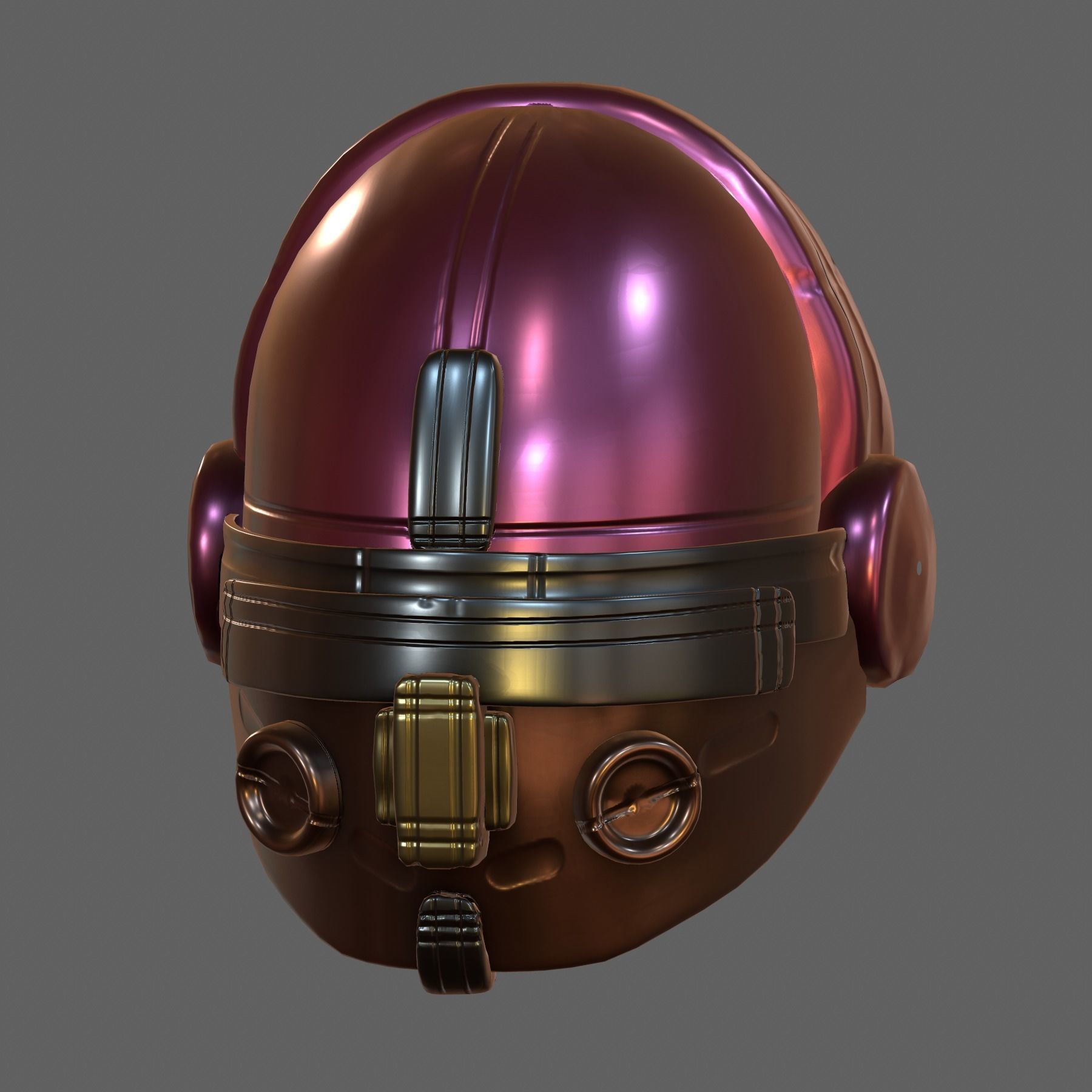 Gas mask helmet 3d model scifi Low-poly Low-poly 3D model_5