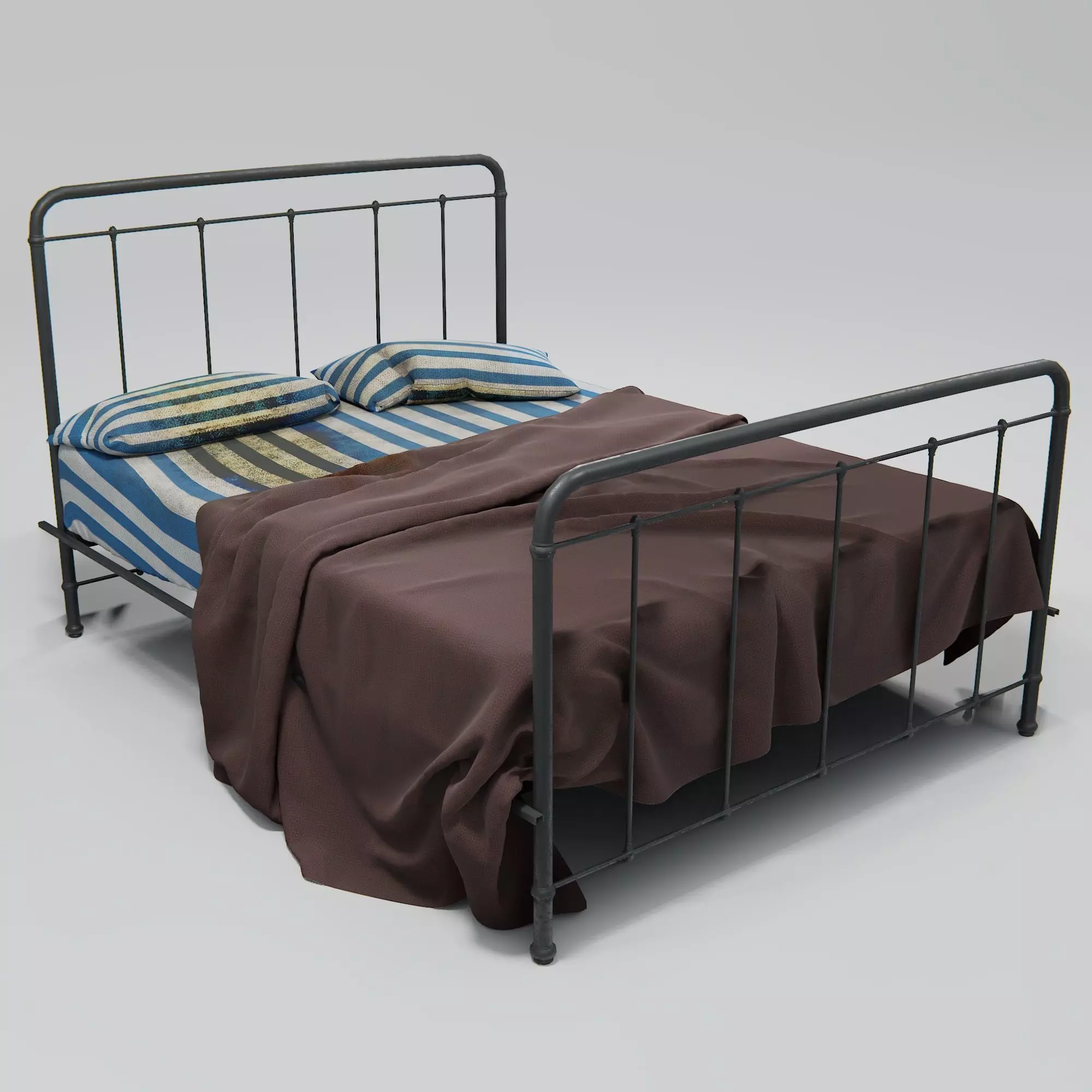 Stained Bed of the Sick Low-poly 3D model