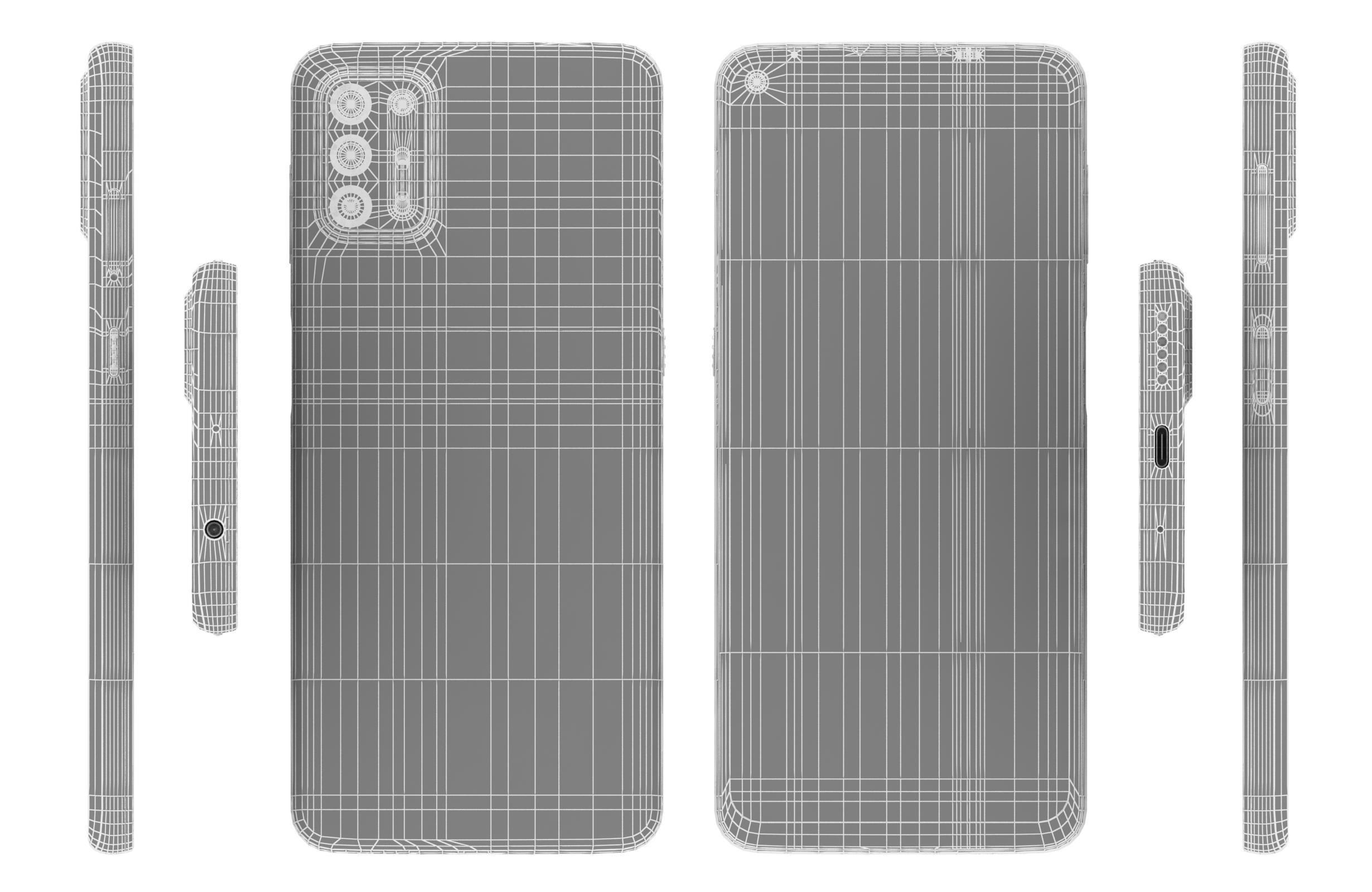 Motorola Moto G9 Plus Blue 3D model_16