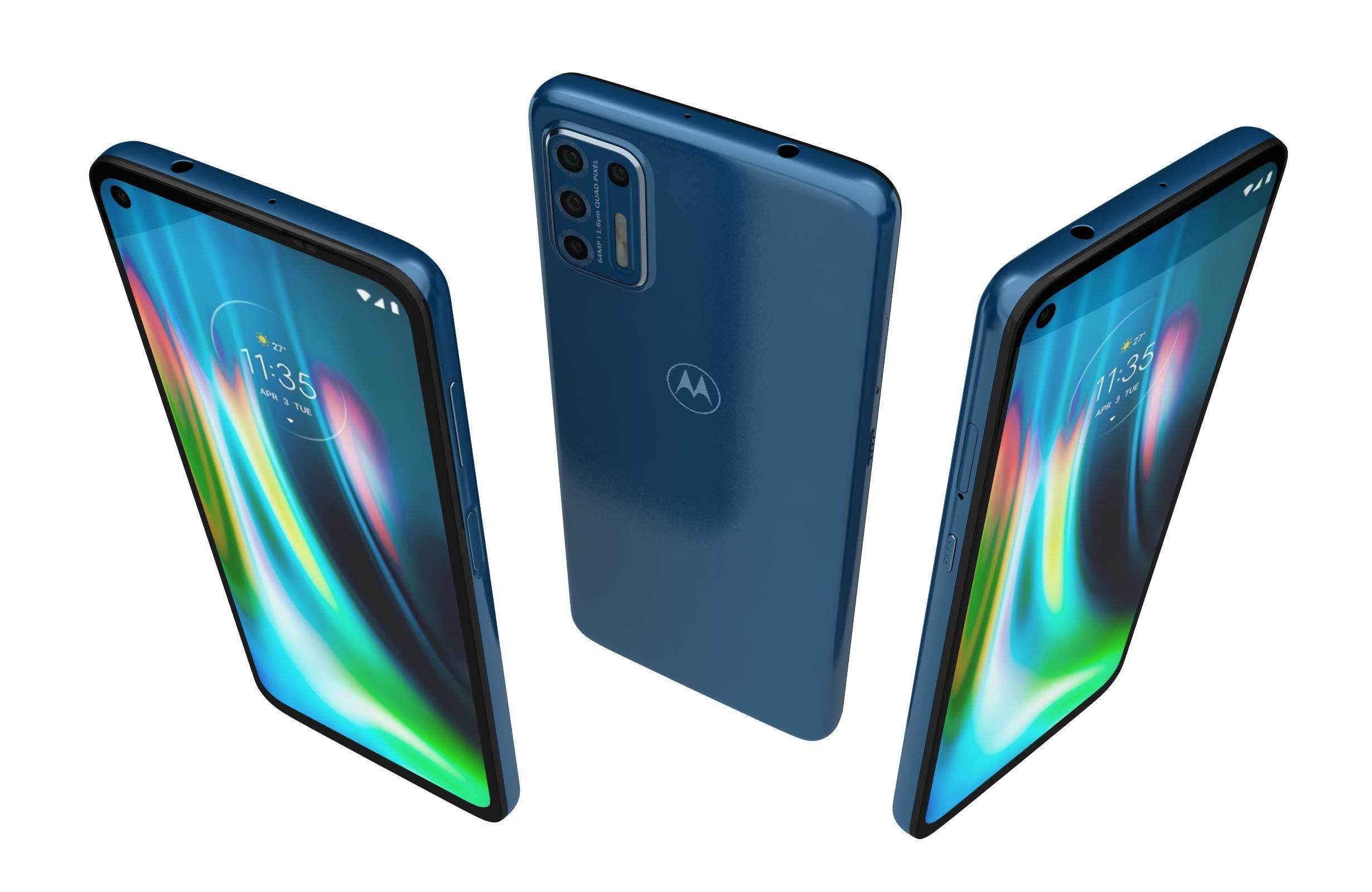 Motorola Moto G9 Plus Blue 3D model_3