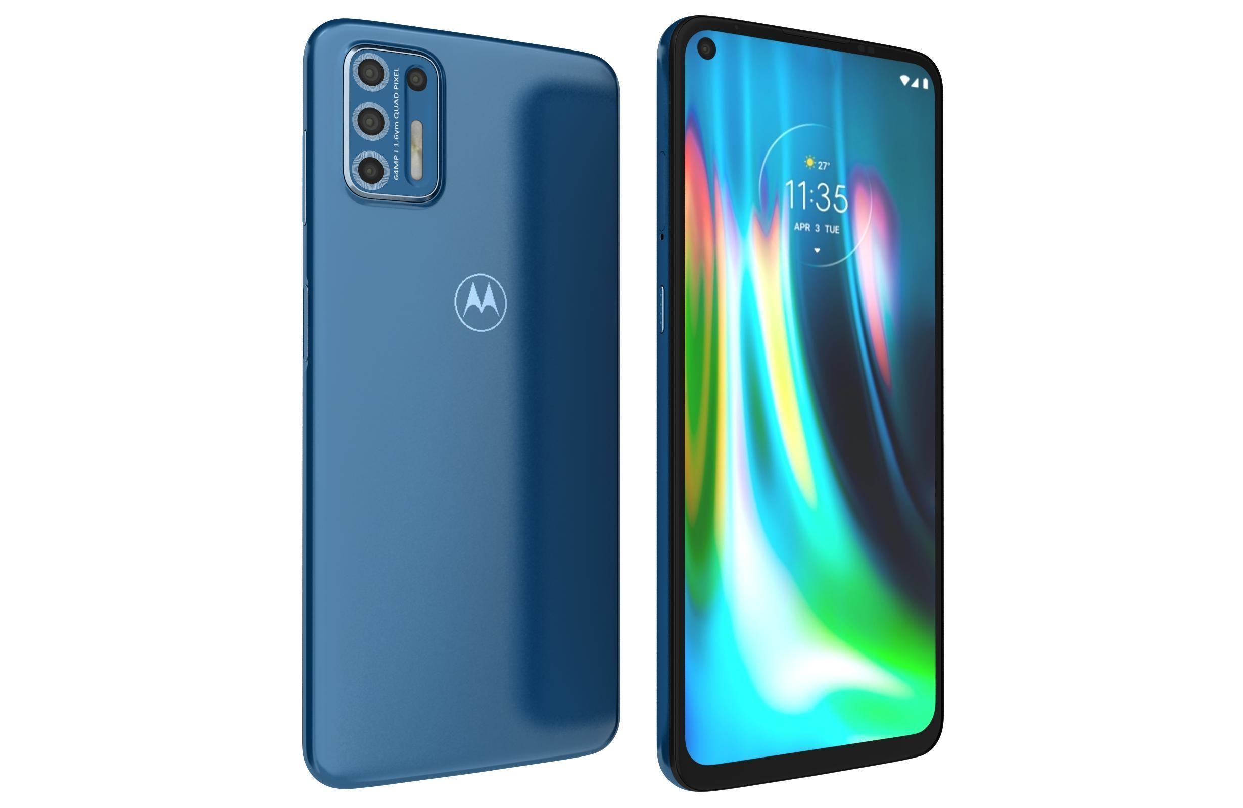 Motorola Moto G9 Plus Blue 3D model_7