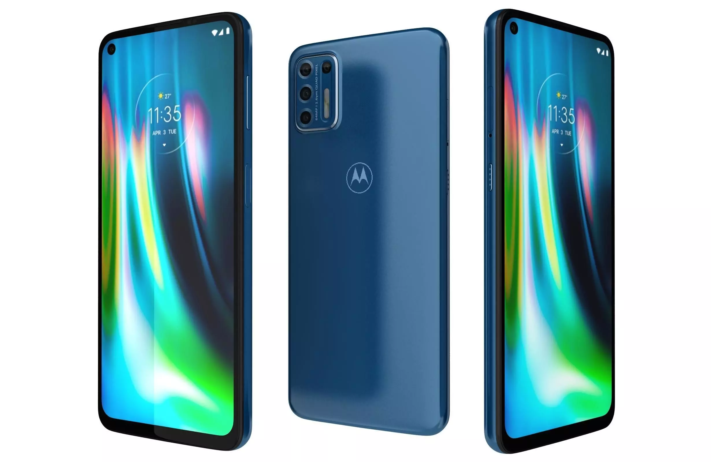 Motorola Moto G9 Plus Blue 3D model_0