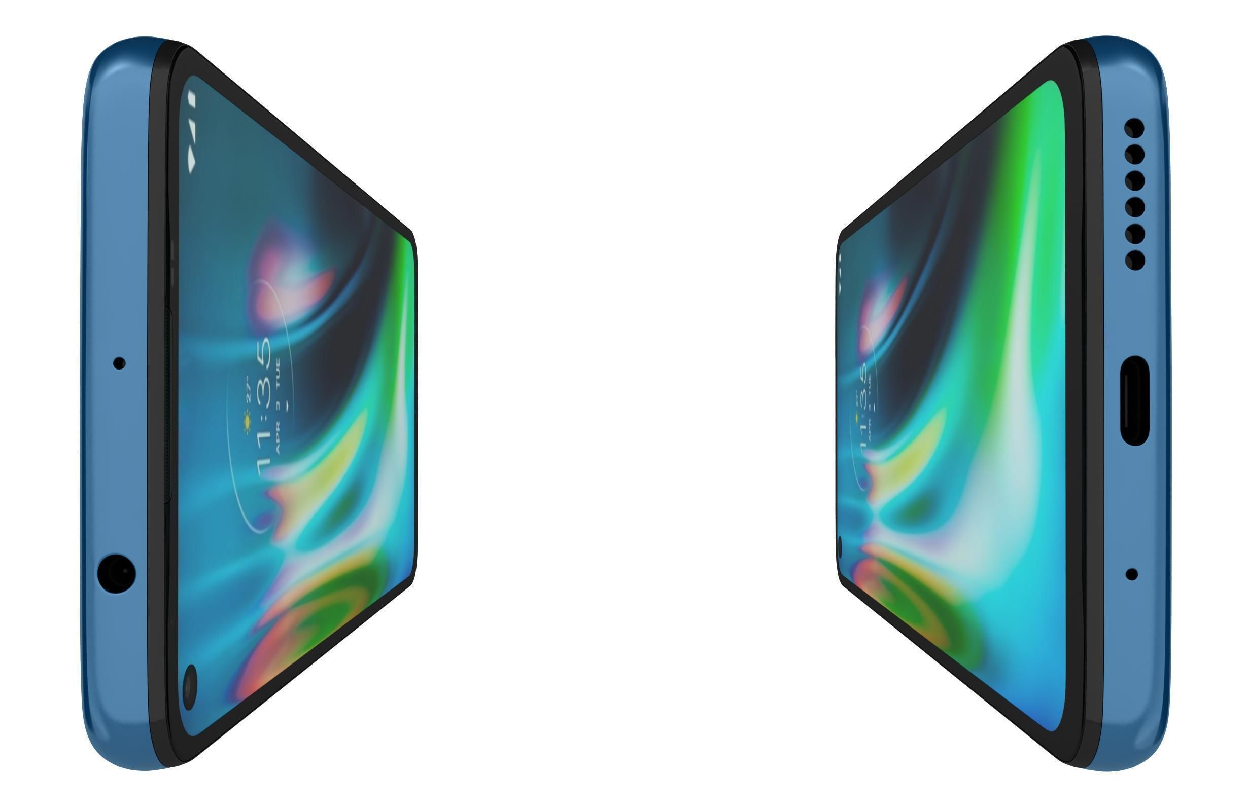 Motorola Moto G9 Plus Blue 3D model_8