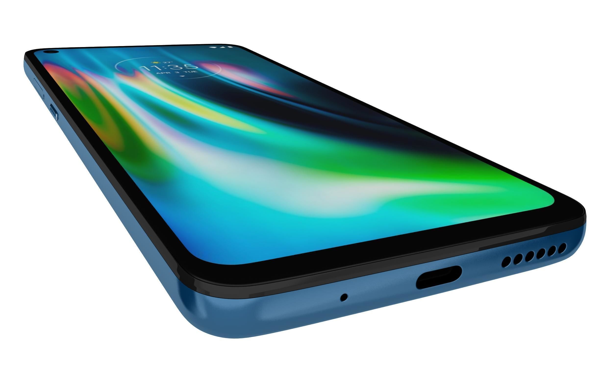 Motorola Moto G9 Plus Blue 3D model_12