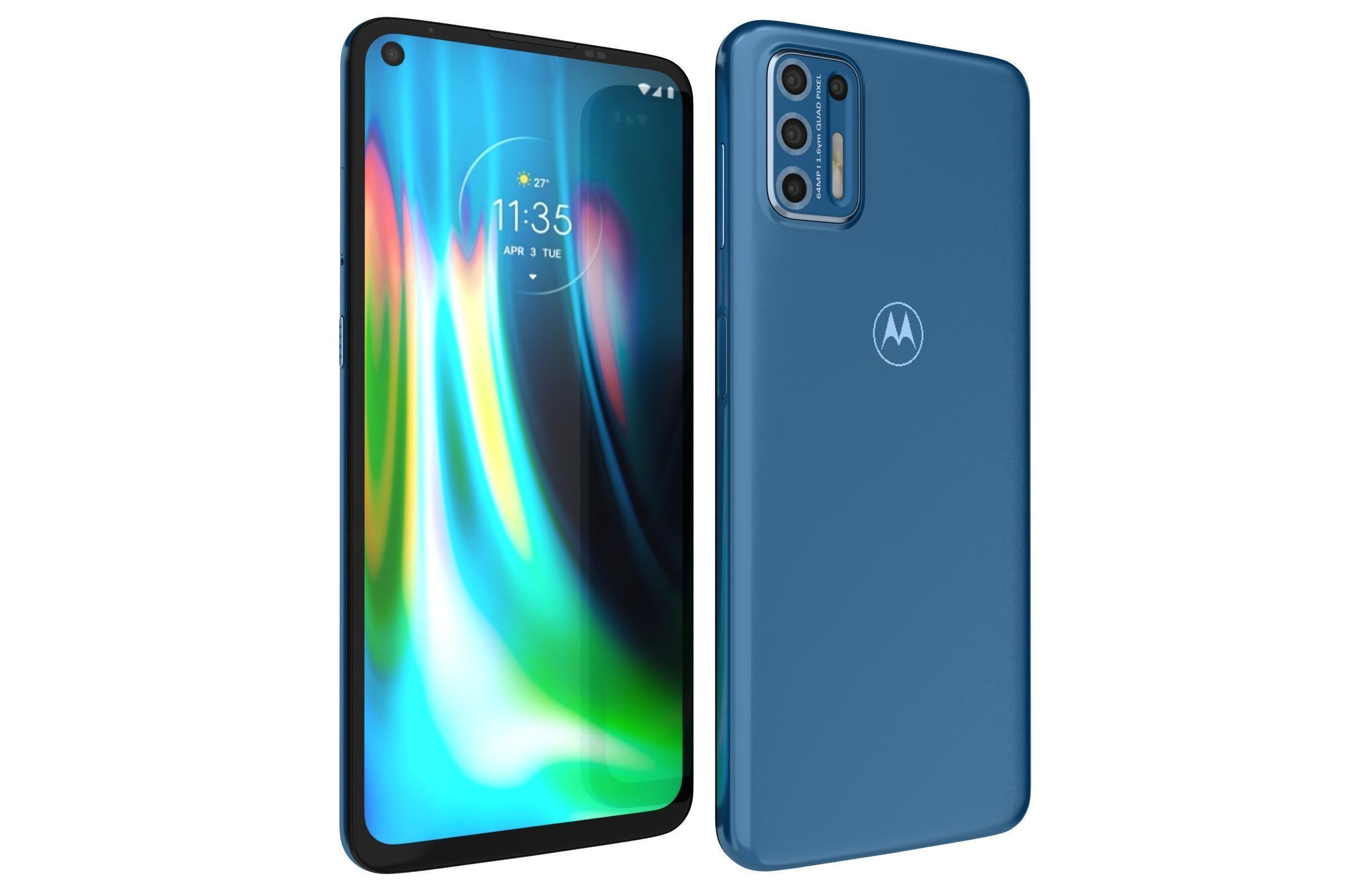 Motorola Moto G9 Plus Blue 3D model_6