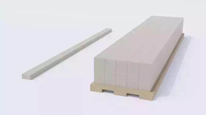 Wooden Planks Low-poly 3D model